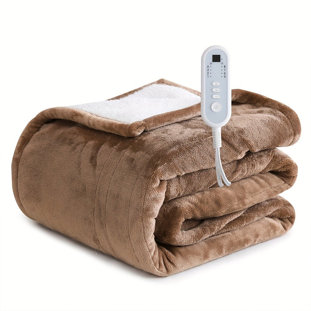 Electric Blanket with Temperature Control and Timer – Extra Large Flannel Heated Blanket, 8 Levels 10-Hour Auto-Off, Machine Washable, PTC+NTC Overheat Protection, Throw Twin Full  - product image 17