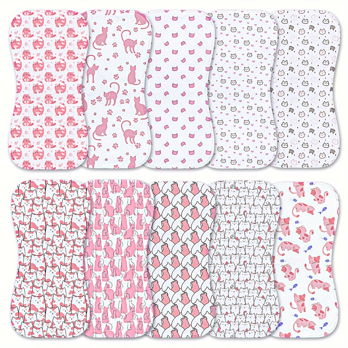10pcs Burp Cloths for Baby Boys and Girls - Baby Burp Cloth, Baby Washcloths, Burp Rags, Large Neutral Burp Clothes for Newborn - product image 5