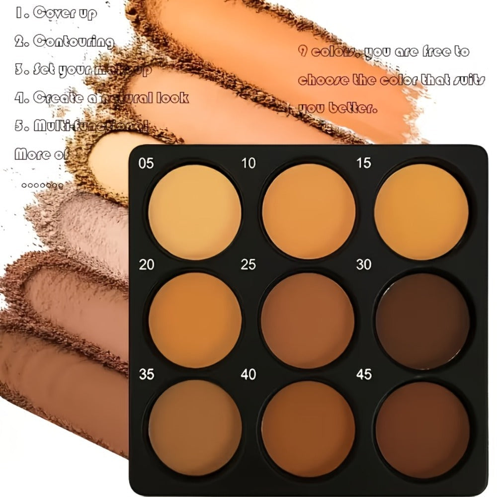 Matte Contour Palette 9 Colors Face Contouring Bronzer Kit Deep Brown Tones Buildable Blendable Multi-Use Professional Sculpting Makeup for All Skin Tones Women - product image 5