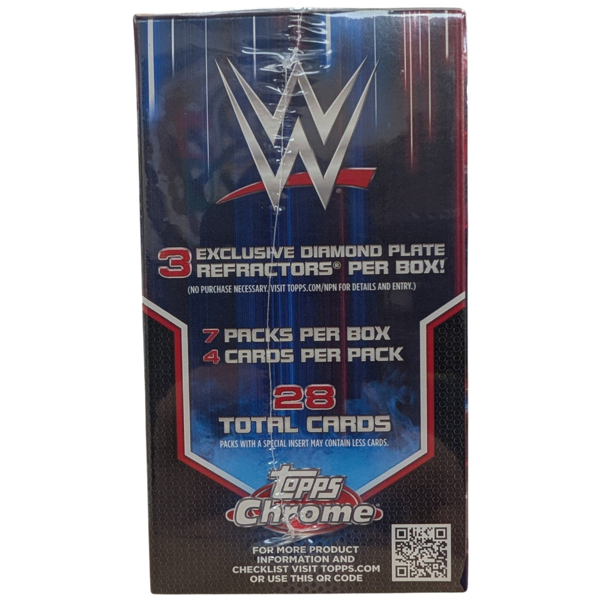 Topps Chrome WWE Blaster Box 2026 | 28 Cards | 3 Diamond Plate Parallels | 7 Inserts | Factory Sealed Trading Card Box | WWE Superstars, Legends & Rookies - product image 2