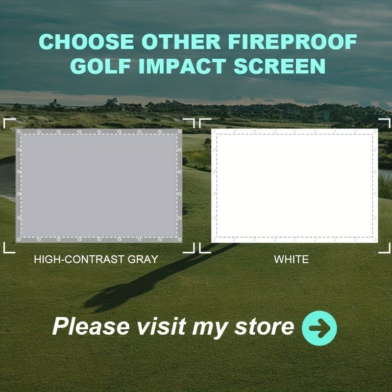 Ultra-Quiet 3D Golf Simulator Projector Screen, Wear-Resistant, Indoor Golf Training, 3 Sizes | Golf Impact Screen 4K UHD - product image 25