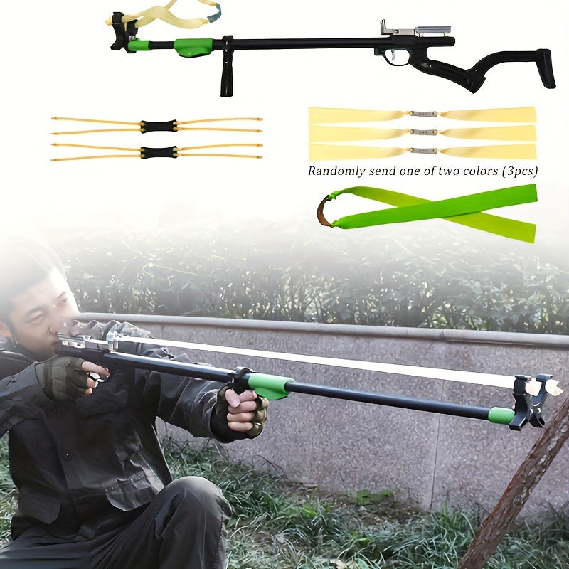 Telescopic Tactical Slingshot | Adjustable Length for Hunting Fishing Outdoor | Heavy-Duty Metal Long Pole Hunting Slingshot with Shoulder Stock for Adults - product image 21