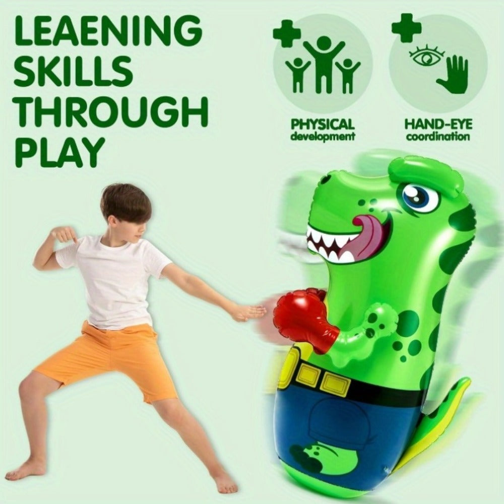 Inflatable Dinosaur Punching Bag for Kids 47 Inch | Best Birthday Christmas Gift for Boys | T-Rex Blow Up Bouncing Back Bopper, Water Base Bop Bag for Indoor - product image 5