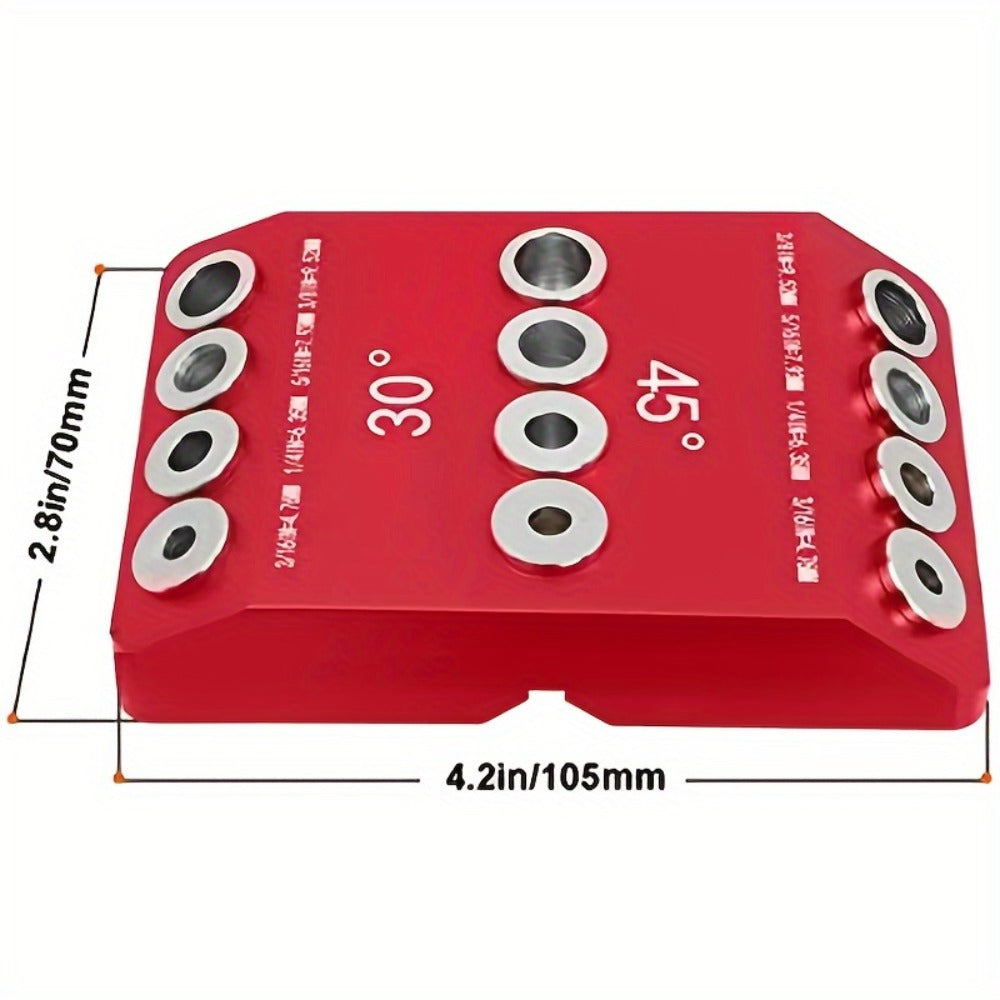 Metal Drill Guide Jig 30° 45° 90° with Allen Wrench – Precise Multi-Angle Drilling for Cable Railing, Lag Screw, Deck Post & Stair Handrail Installation - product image 3