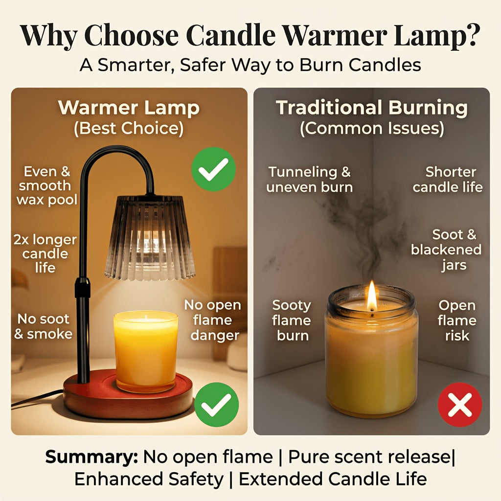 1 Pack Candle Warmer Lamp With Timer Dimmable, Birthday Gifts For Women Mom, House Warming Gifts New Home Decor, Wax Melt Warmer For Jar Candles No Bulb Included