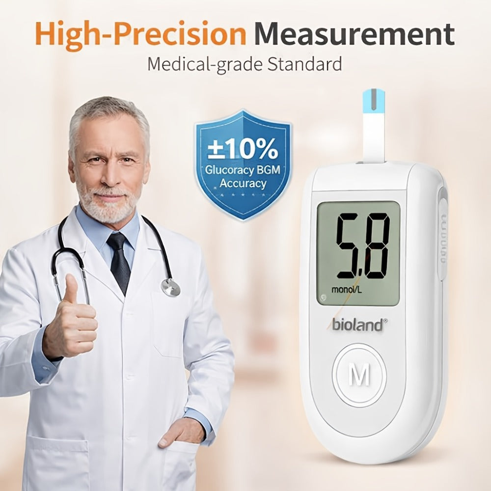 Blood Glucose Meter Kit FDA Cleared | 50 Test Strips + 50 Needles | Large Display 5-Second Results No Coding | USB Rechargeable Battery | Home & Travel Diabetes Monitor Unisex - product image 3