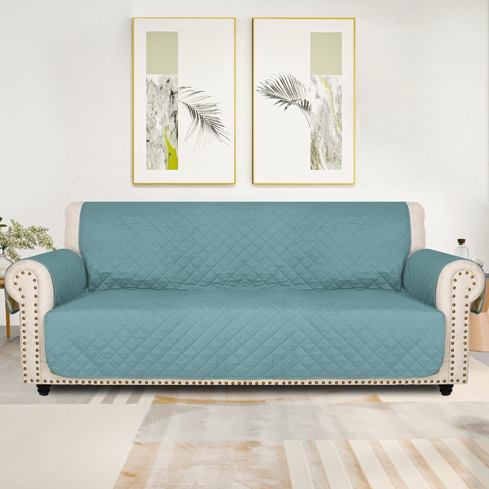 Sofa Slipcover 5-Layer Quilted Thick Sofa Cover Protector Elastic Strap Non-Slip Washable Pet Friendly Universal Fit 3 4 Seater Couch Cover for Living Room - 10 Colors - product image 7