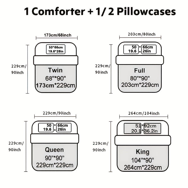 3 pcs Solid-color Diamond-quilted Comforter Set, Easy Clean, Fabric Soft Breathable, Includes 1 Comforter, 1/2 Pillow Shams, Fits All Bed Sizes Matches Various - product image 4