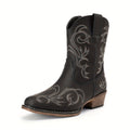 Women Cowboy Boots Ankle Boots Vintage Embroidered Geometric Pattern High-Top Cowboy Boots Western Retro Boot Comfortable Square Toe Elegant Classic Cool Brand - product image 3