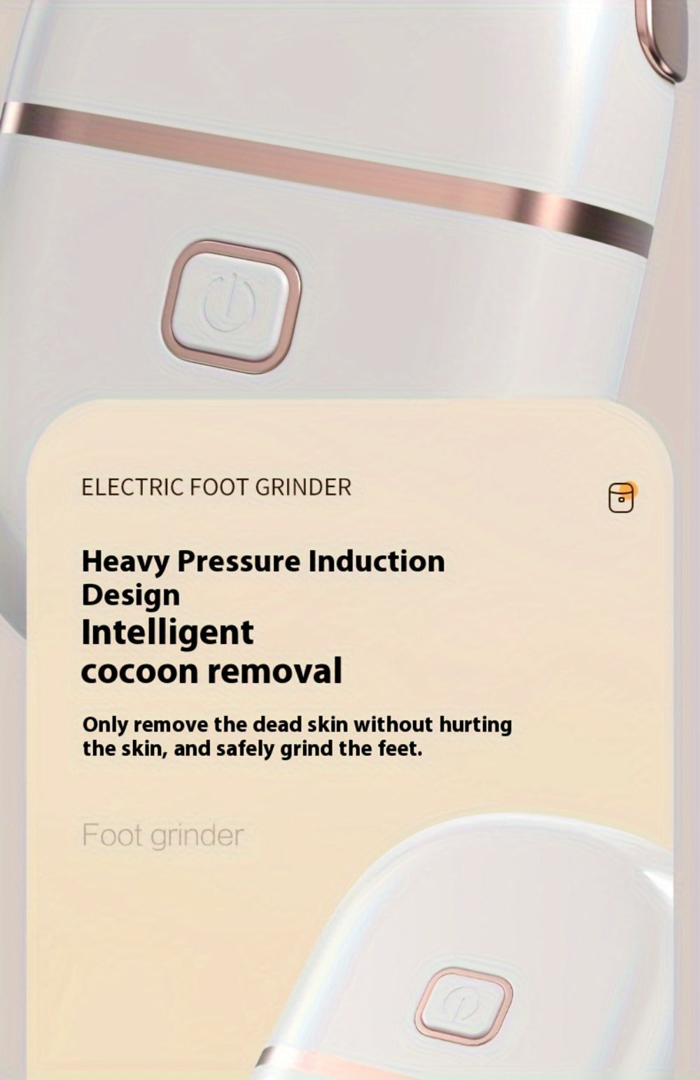 Electric Foot Callus Remover Rechargeable with 2 Roller Heads - Portable Dead Skin Scrubber Pedicure Tool for Smooth Soft Feet Cracked Heel Repair Home Professional Foot Care Kit,  - product image 12