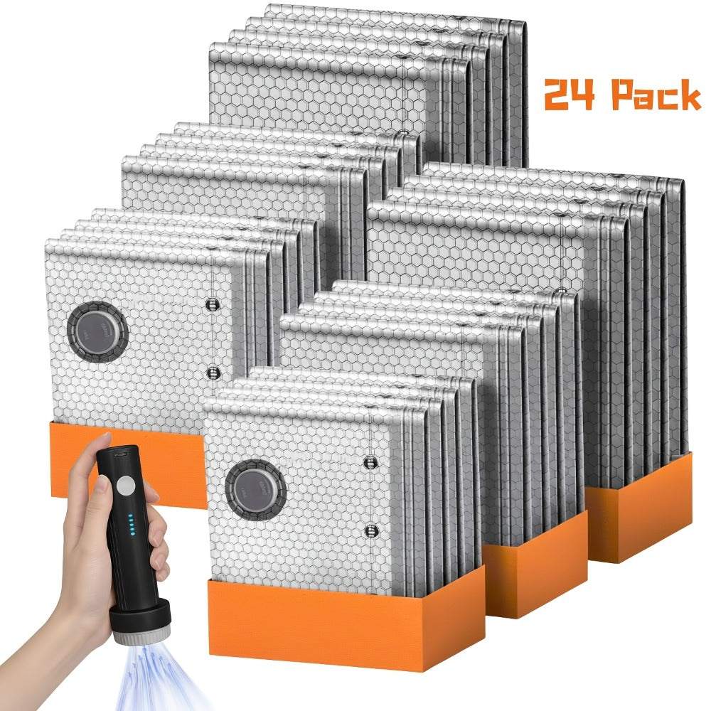 Travel Compression Bags with Pump 24 Pack - Vacuum Storage Pouches for Clothing, Space Saving Packing Bags for Suitcase Backpack - product image