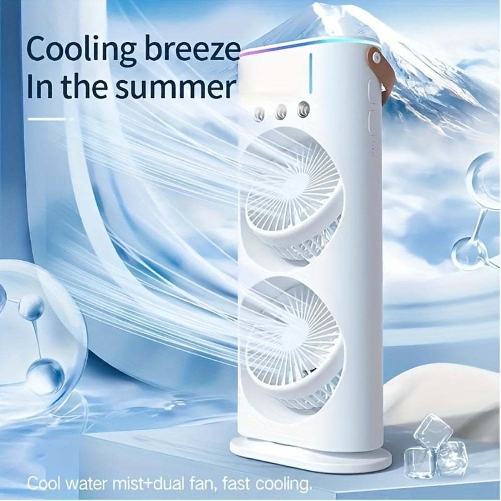 Portable Misting Fan USB Rechargeable Water Cooling Fan with Spray Button Control for Outdoor Indoor Office RV Camping Summer Personal Desk Fan - product image 5