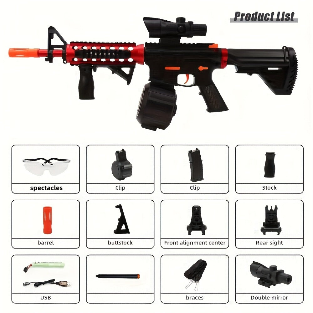 High-Performance Rechargeable Electric Splash Ball Toy Gun | USB Charge Portable Combat Outdoor Shooting Rifle for Kids Boys Teens, Party Gift Christmas New - product image 2
