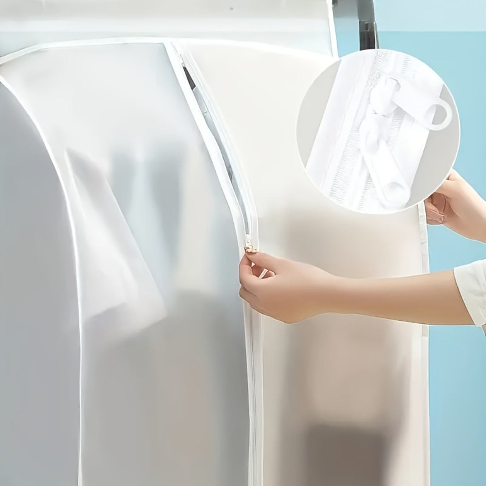 Garment Bag Clothes Dust Cover - Translucent PEVA Waterproof Hanging Storage Bag for Coat Dress Suit, Thickened Washable, Multiple Sizes - product image 4