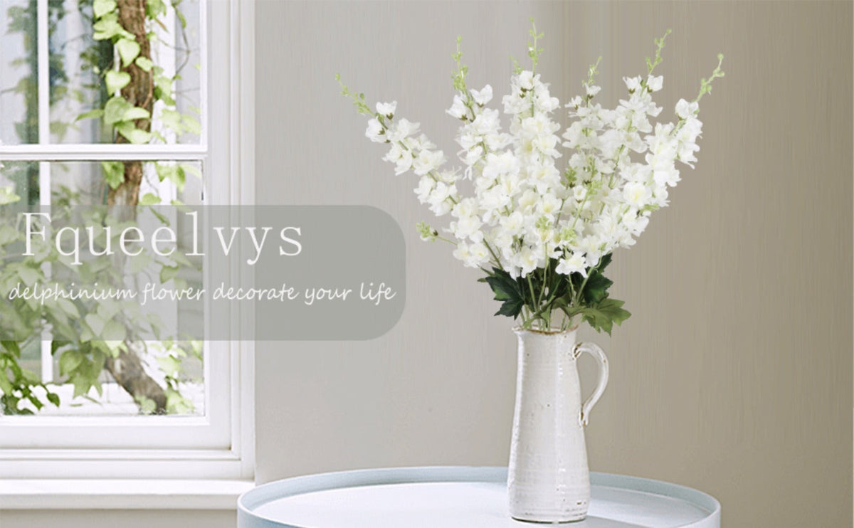Artificial Delphinium Flowers 8pcs 33.5 Inch Faux Larkspur Stems for Wedding Centerpieces, Tall Silk Flower Bouquet for Home Vase Table Garden Decor - product image 22