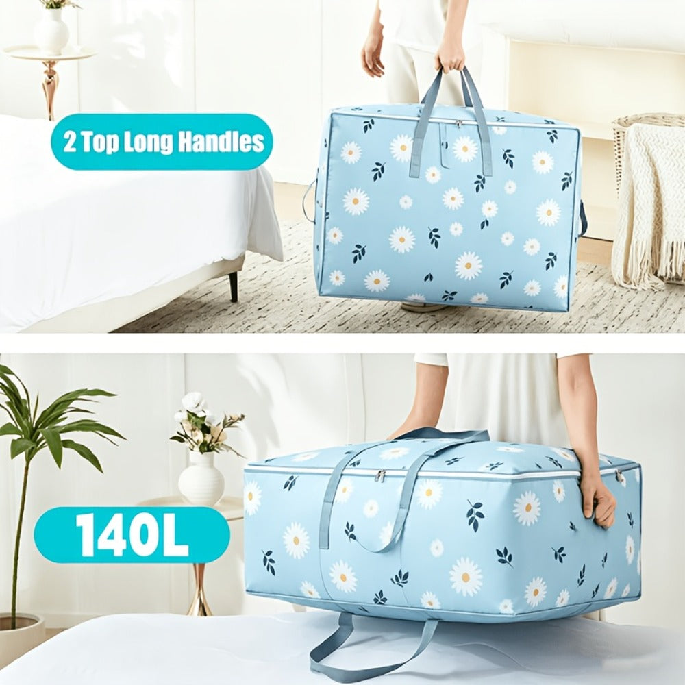 Under Bed Storage Bags 6pcs 140L - Large Capacity Foldable Organizer Bags for Clothes Blankets Bedding, Space Saving Underbed Storage - product image