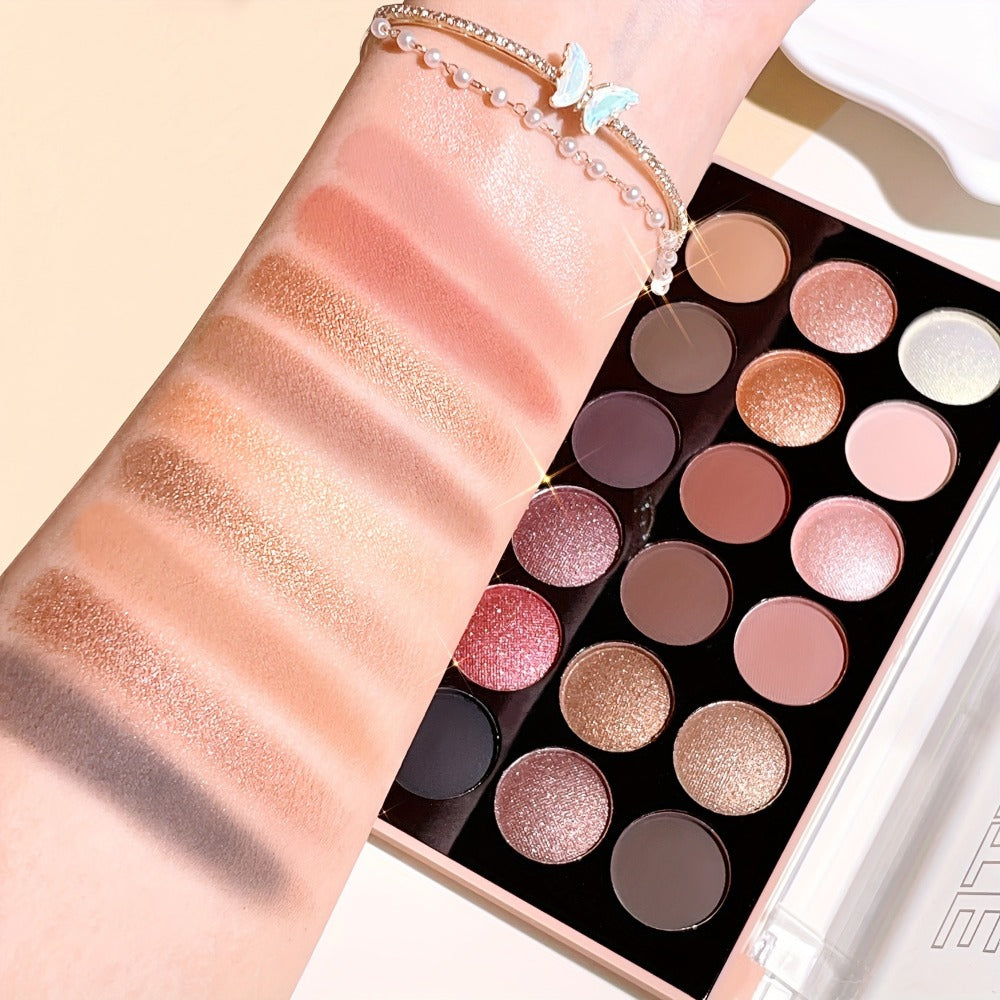 Eyeshadow Palette 18 Colors Matte Shimmer Waterproof – Sweatproof Long-Lasting Blendable Pigmented Eye Makeup for Everyday Glam Wedding Party, Professional Eye Shadow for Women & B - product image 7