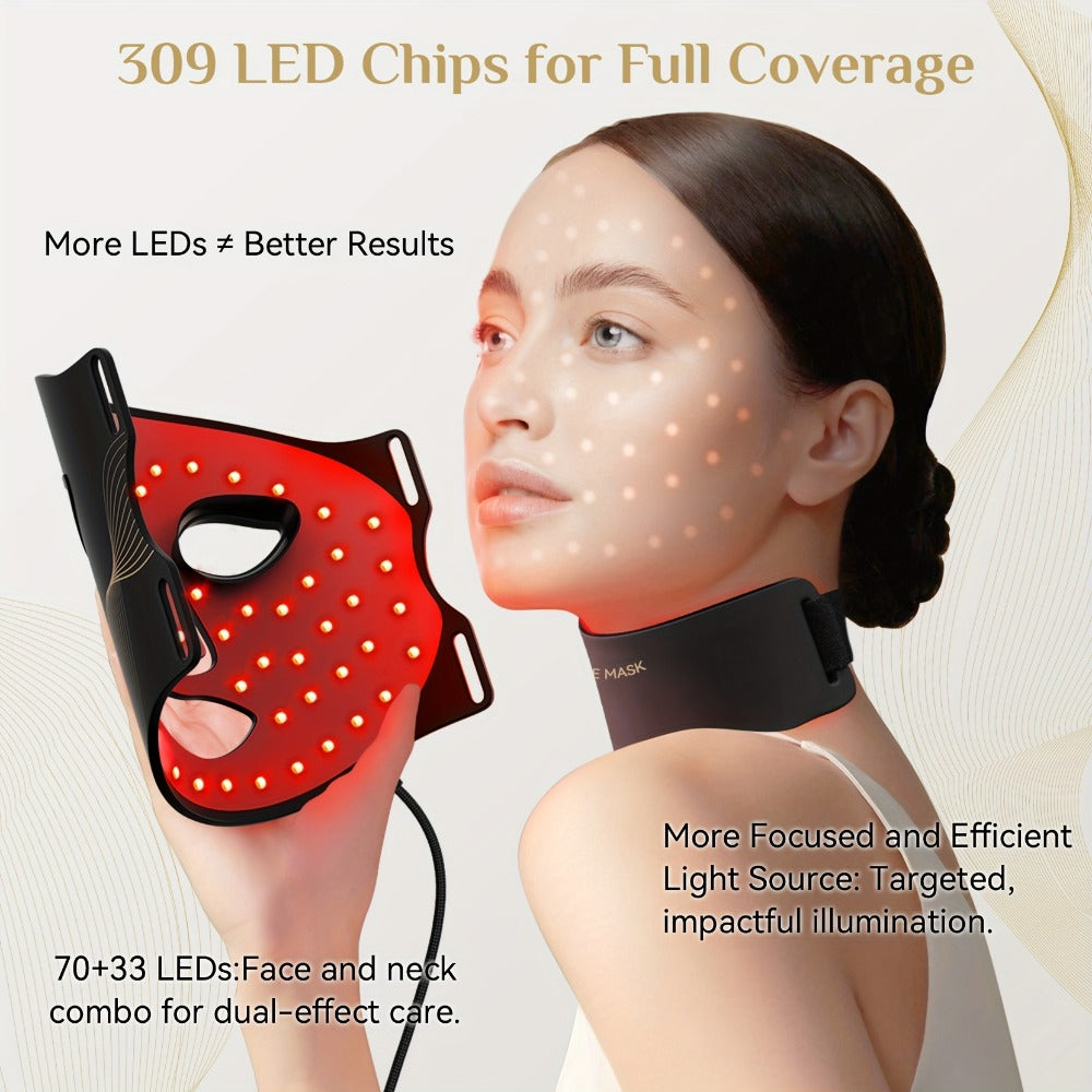 LED Light Therapy Face Mask 7 Color Red Light FDA Cleared Face and Neck Mask for Acne Whitening Anti-Aging Collagen Renewal Hydration Skin Care Home Use Rechargeable Portable - product image 10