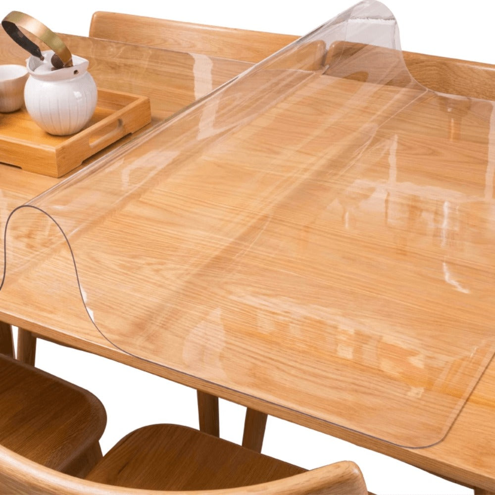 Clear PVC Tablecloth Table Protector 1.5mm Thick Transparent Table Cover Heat Resistant Scratch Resistant Waterproof Desk Mat for Dining Table Home Office Restaurant Coffee Table M - product image 12