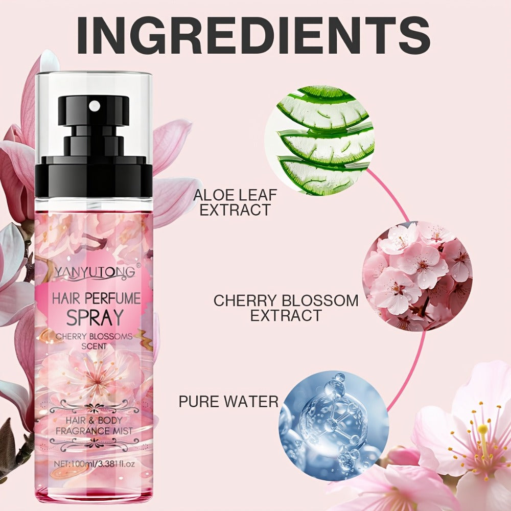 Hair Perfume Mist Cherry Blossom Scent 100ml - 24-Hour Long Lasting Fragrance Lightweight Non-Greasy No-Wash Aromatic Hair Spray for Daily Use Date Night Travel Gift for Her - product image 9