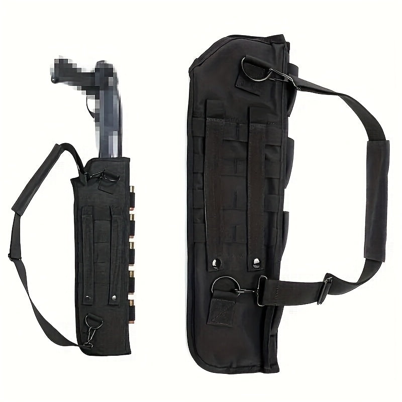Tactical Shotgun Holster with MOLLE System | 19" 600D Oxford Cloth, Adjustable Strap & Shell Loops, Lightweight Hunting & Shooting Scabbard for Tactical Vests - product image