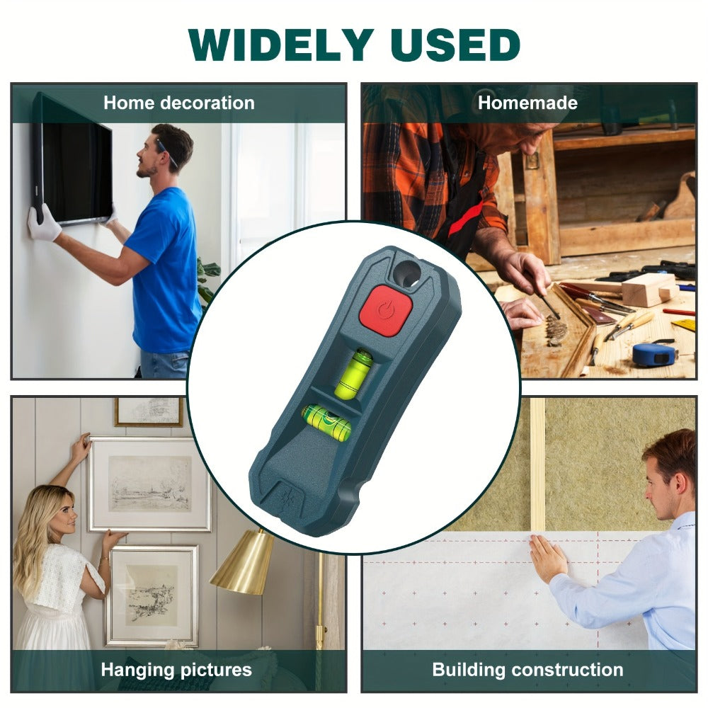 Magnetic Stud Finder with Laser Level – High Brightness Laser Marker, Horizontal & Vertical Bubble Level, Wall Detector for Drywall & Wood, Nail Locator for Hanging Pictures & Home - product image 4