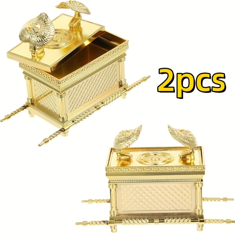 Ark of the Covenant Figurine – Golden Artisan Tabletop Statue, Spiritual Religious Decor for Home & Office, Hanukkah, Easter & Ramadan Gift Ornament, Indoor Outdoor Display, Medium - product image 7