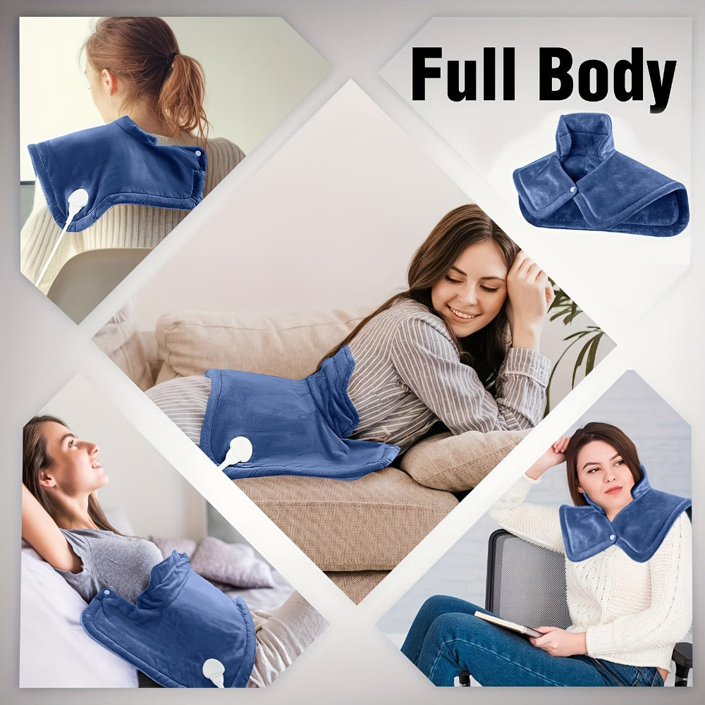 Graphene Heating Shawl Wrap Blanket - Ultra-Soft Coral Fleece Temperature-Regulating Neck Back Shoulder Warmer, Machine Washable Christmas Gift for Women Men Family - product image 5