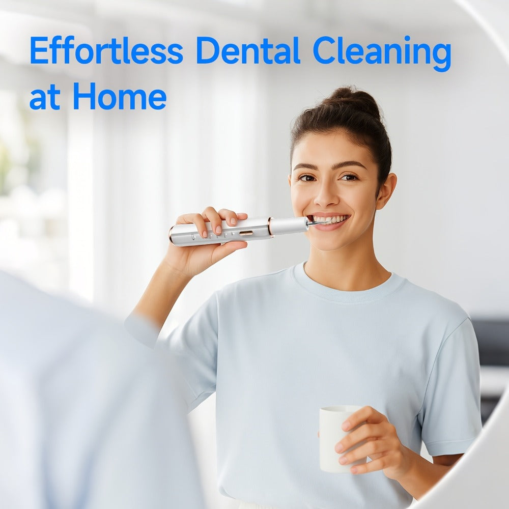 Electric Tooth Cleaner Tartar Remover Rechargeable - 5 Speed Modes, LED Light, USB Charging, 2 Replaceable Brush Heads, Dental Plaque Scraper for Teeth Whitening, Stain & Tartar Re - product image 8