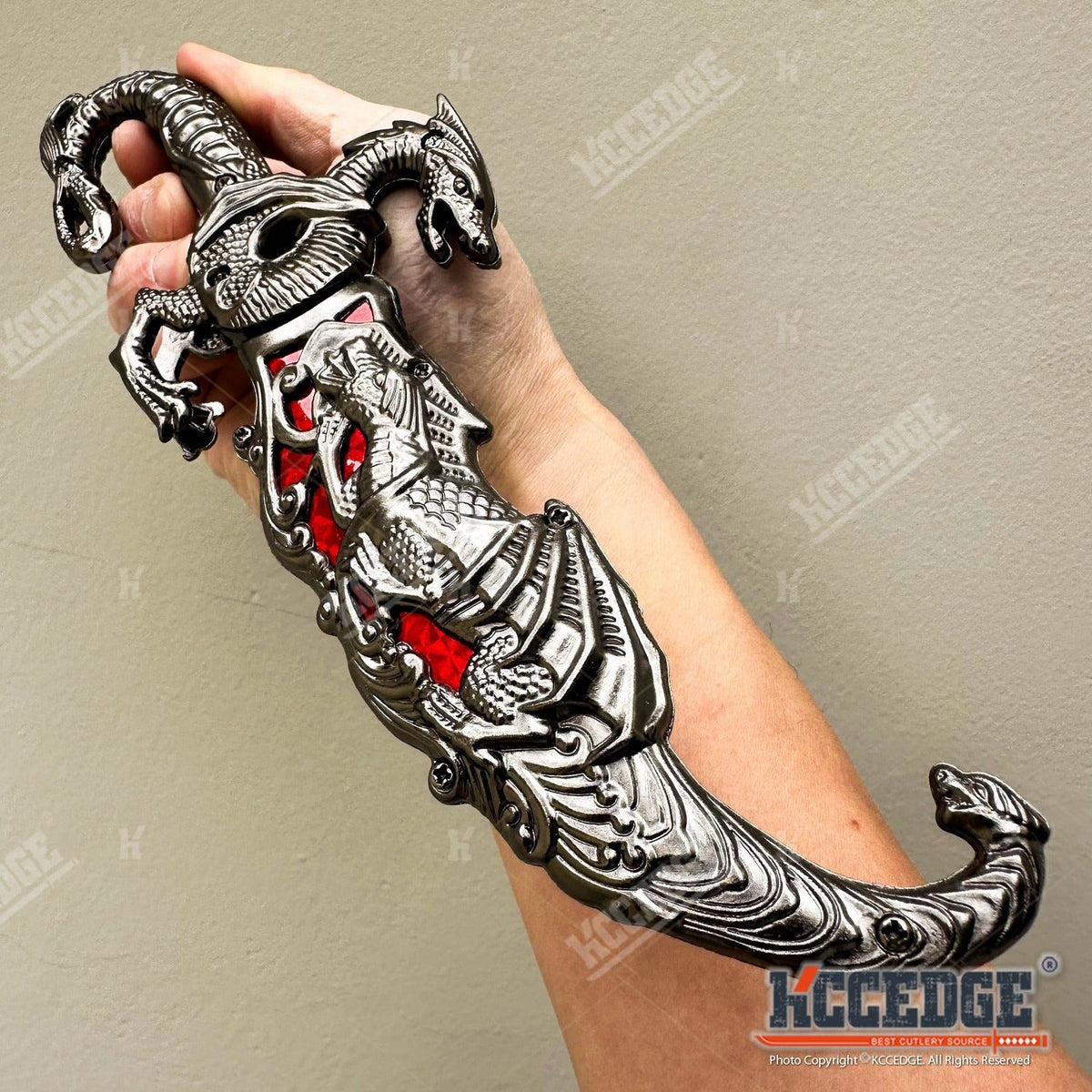 9" Dragon Cosplay Collectible Dagger, 440 Stainless Steel, Historical Replica for Display & Medieval Fair Props – Medieval Fantasy Fixed Blade Knife with - product image 23