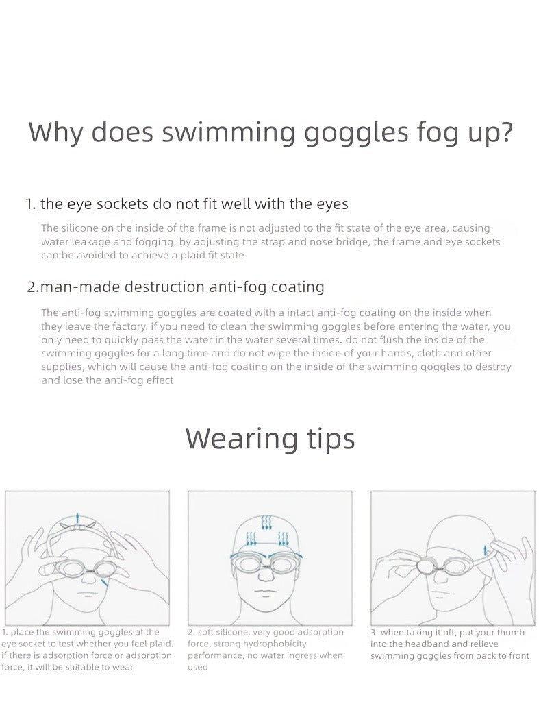Anti-Fog Swimming Goggles Set | UV Protection, Earplugs & Nose Clip - product image 27