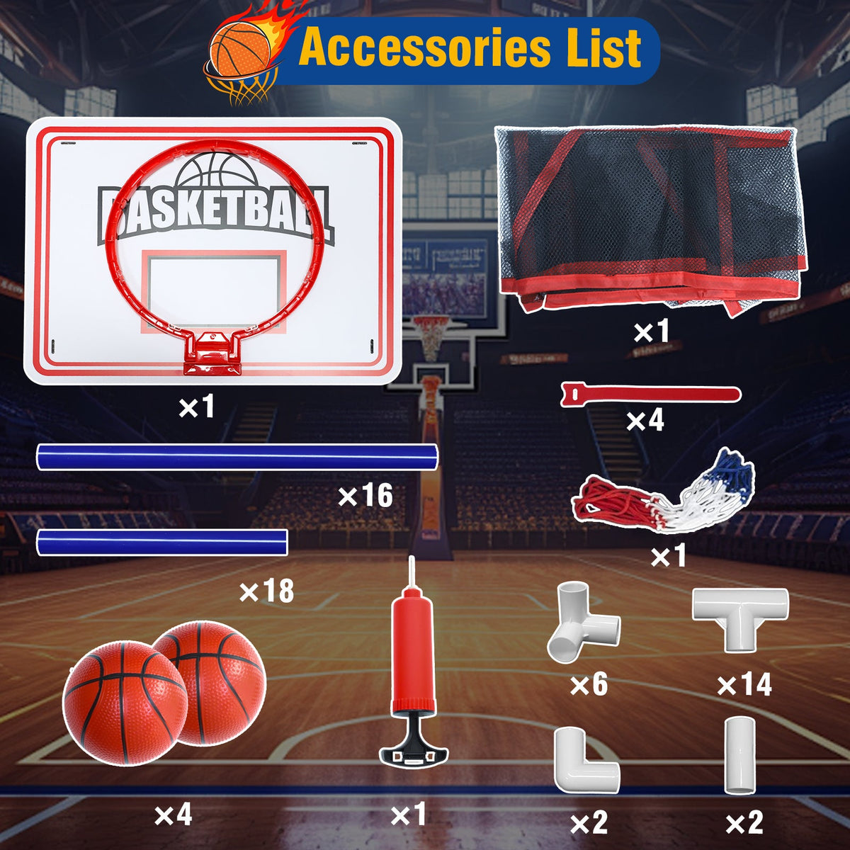 Kids Adjustable Basketball Hoop Set with 2 Balls & Storage – Best Birthday Christmas Gift for Boys and Girls – Indoor Outdoor Sport Toy for Ages 3 – 6, Thick - product image 14
