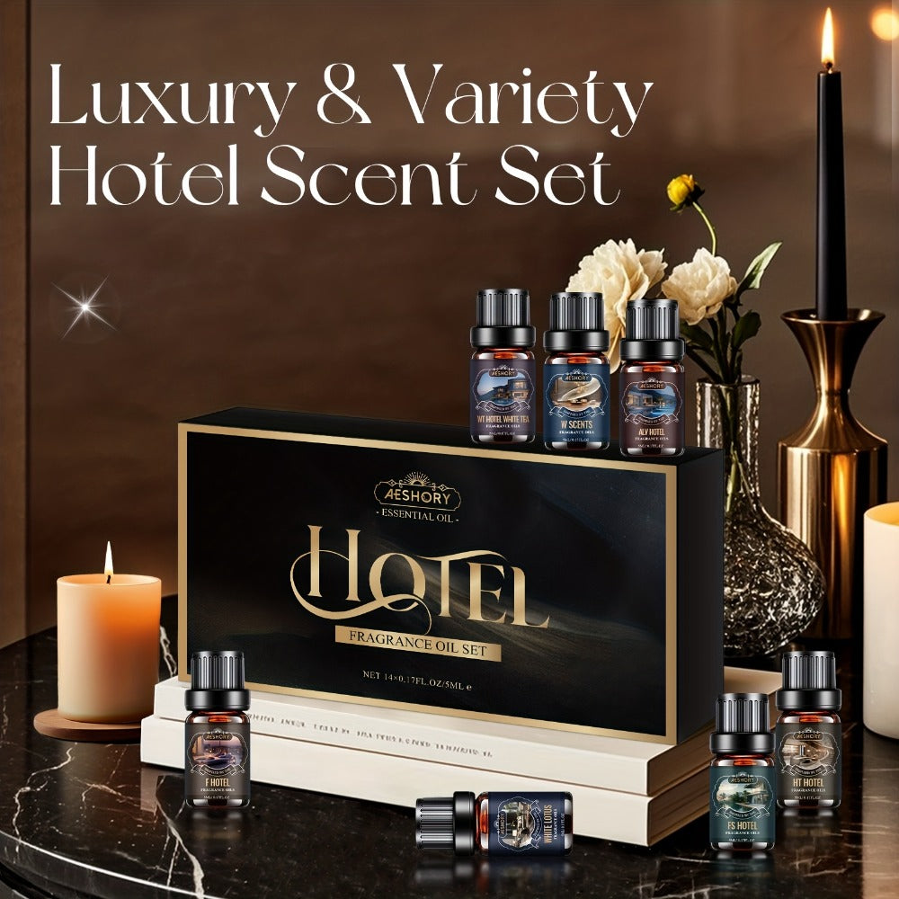Essential Oil Diffuser Gift Set 14 Pcs – Luxury Fragrance Oils for Diffuser, Candle Making & Aromatherapy | Hotel Collection Scents - product image 7