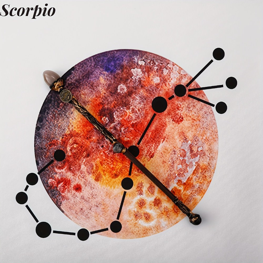 Handmade Astrology Wand All 12 Signs Aries Taurus Gemini Cancer Leo Virgo Libra Scorpio Sagittarius Capricorn Aquarius Pisces Cosplay Party Decor Birthday Gift | Zodiac Crystal Magic Wand with Gift Box
