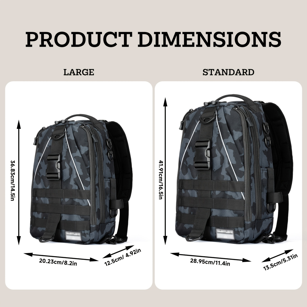 Waterproof Fishing Backpack Tackle Sling Bag | Rod Holder Daypack for Shore, Kayak & Fly Fishing | Men Women Outdoor Gear - product image 9