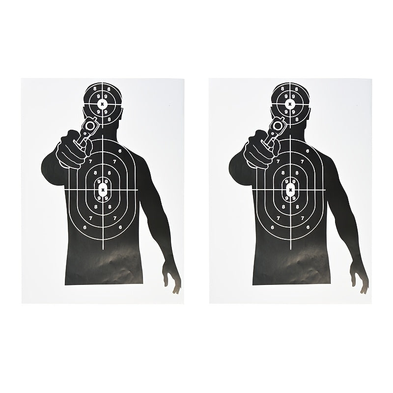 Shooting Target Paper 10 Pack 45x32cm Large Glossy – Archery Targets for Shooting Practice Accuracy Training – Skeleton Balloon Human Silhouette Target Sheets - product image 4