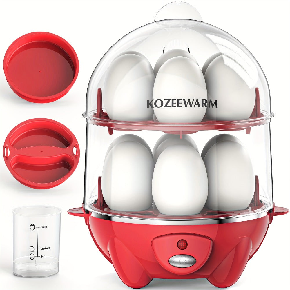 Electric Egg Boiler & Cooker with Auto Shut-Off – Single & Double Layer, Multi-Function for Hard Boiled, Soft Boiled, Scrambled, Omelette, Steamed Vegetables & Dumplings, 4 Colors - product image 8