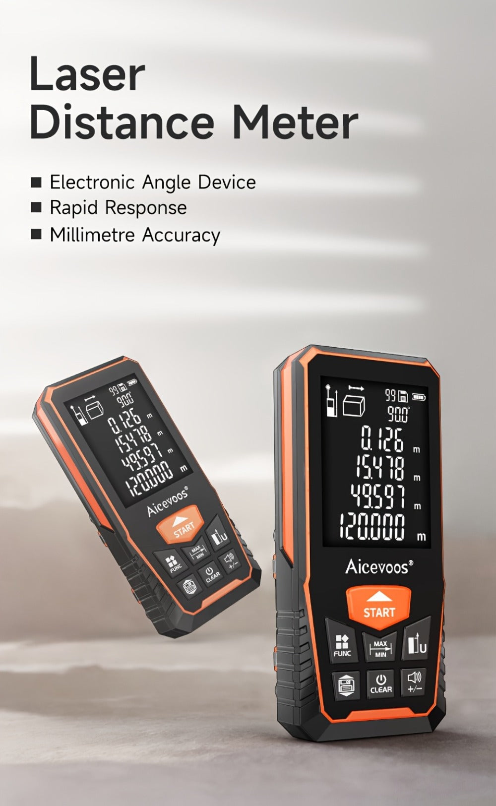 Digital Laser Rangefinder 50M 70M 100M 120M Laser Distance Meter Tape Measure Range Finder for Construction DIY Outdoor Contractor Gift - product image 15