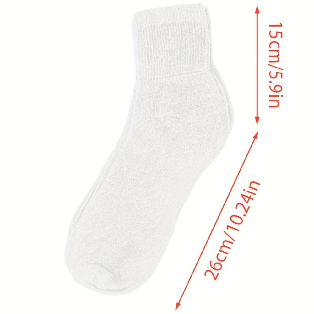 Diabetic Socks 12 Pairs Non Binding Low Cut Cushioned Seamless Loose Fit Ankle Socks for Men Women Edema Neuropathy Wide Toe Box White Black Brown Grey Khaki Navy - product image 4