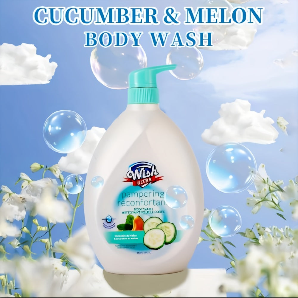 Vitamin E Body Wash for Women & Men Deep Cleansing Blackhead Removal Dead Skin Exfoliating Long-Lasting Fragrance Shower Gel Multiple Scents Cucumber Melon Peach Coconut Shea Butte - product image 3