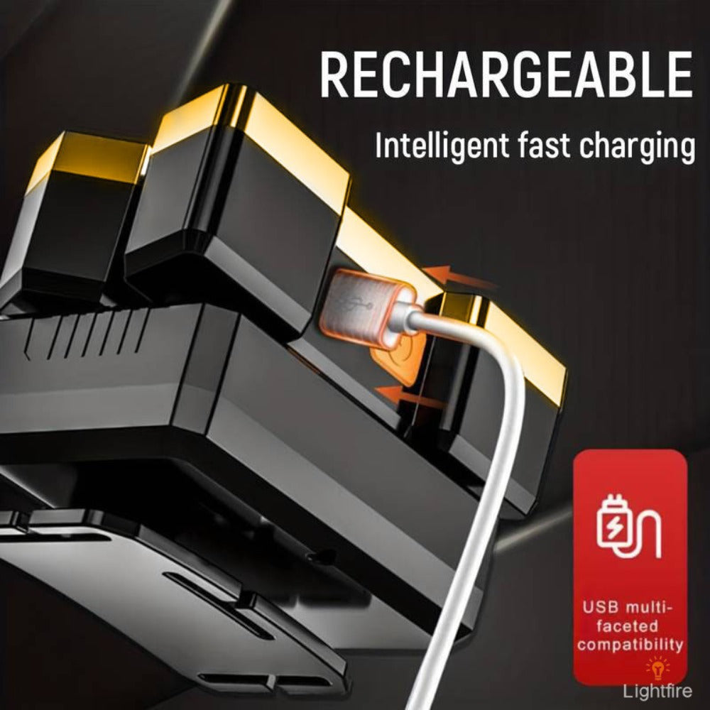 LED Headlamp 2 Pack USB Rechargeable IP44 Waterproof | 5 LED Multi-Mode Head Flashlight | Hands-Free Light for Camping Running Fishing Hiking Outdoor Adventures - product image 11
