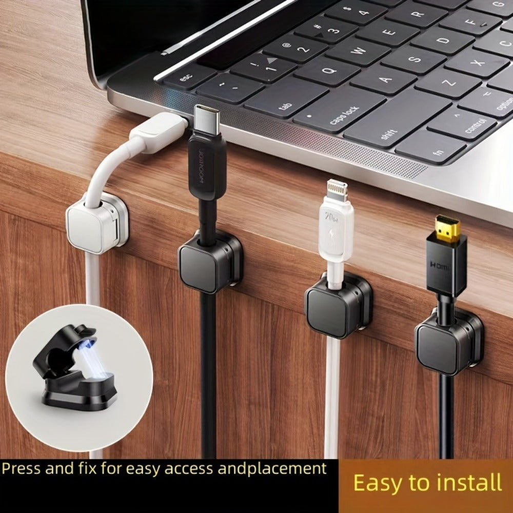 Magnetic Cable Organizer Clips 16 Pack Self-Adhesive No-Drill Cable Management Holder for Desk Wall Home Office Adjustable Wire Cord Organizer Set - product image 12