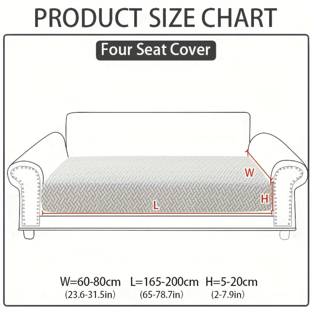 Jacquard Stretch Sofa Cover Non-Slip | Elastic Wear-Resistant Couch Slipcover, Polyester Jacquard Fabric, 1 to 4 Seat Sectional L-Shape, Armrest Backrest, Machine Washable - product image 22