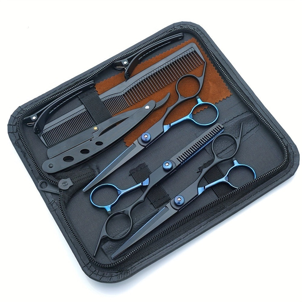Hair Cutting Scissors Set 6 Inch Stainless Steel with Thinning Shears & Barber Comb – Colorful Professional Hairdressing Shears Kit for Men Women Salon Home - product image 3