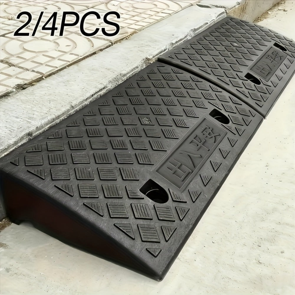 Curb Ramp Heavy Duty Plastic 3000 lb Portable Lightweight for Car SUV Motorcycle Bike Wheelchair Scooter Driveway Sidewalk Loading Dock Garage Outdoor Use Mobility Aid Ramp 2/4 Pac - product image