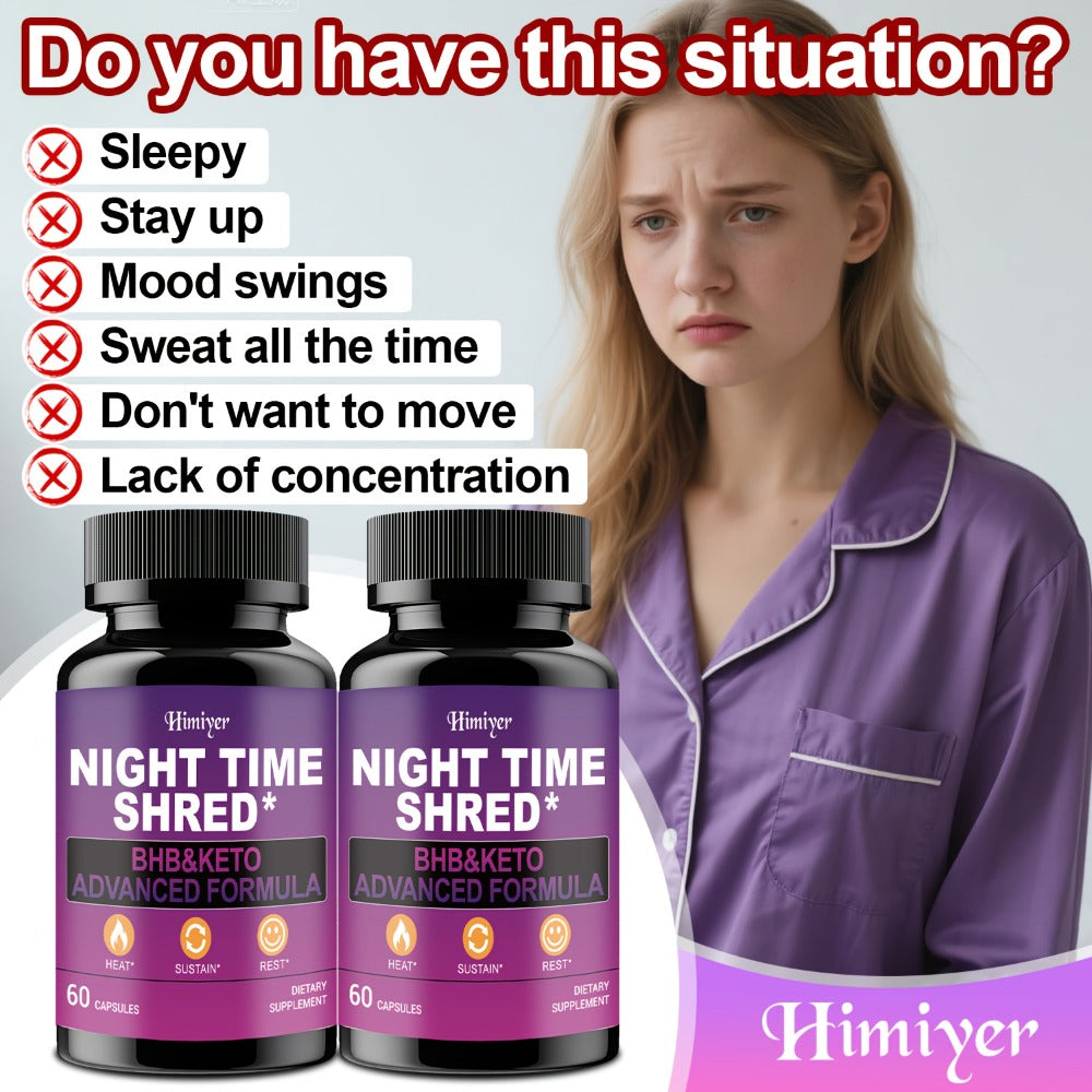 Night Time Fat Burner for Women — Shred Mask Capsules with Caffeine, Goji Berries & Dandelion Root | Overnight Metabolism, Sleep Support & Antioxidant Defense | Women's Weight Loss - product image 7