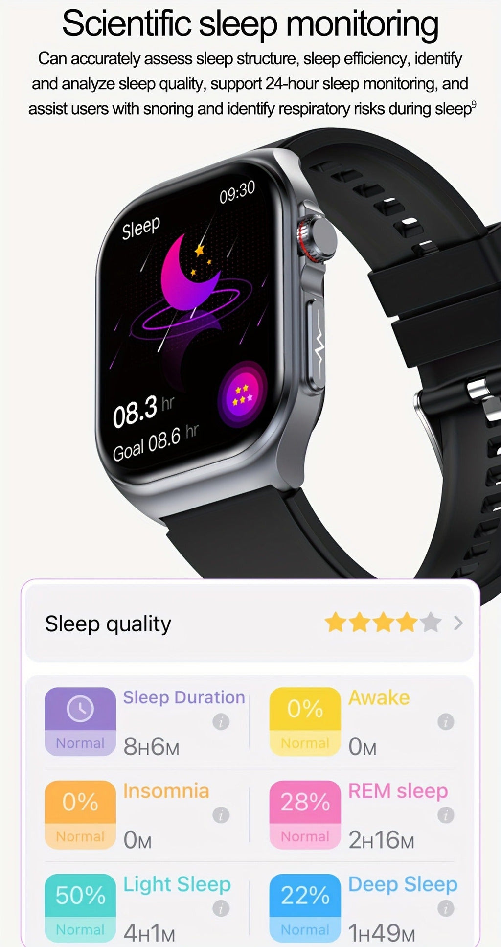 Smartwatch 2.04" Display – Bluetooth 5.3 Calling – 530mAh Battery – NFC – Multi-Sport Modes – Voice Assistant – Menstrual & Weather Forecast – SOS – Magnetic - product image 25