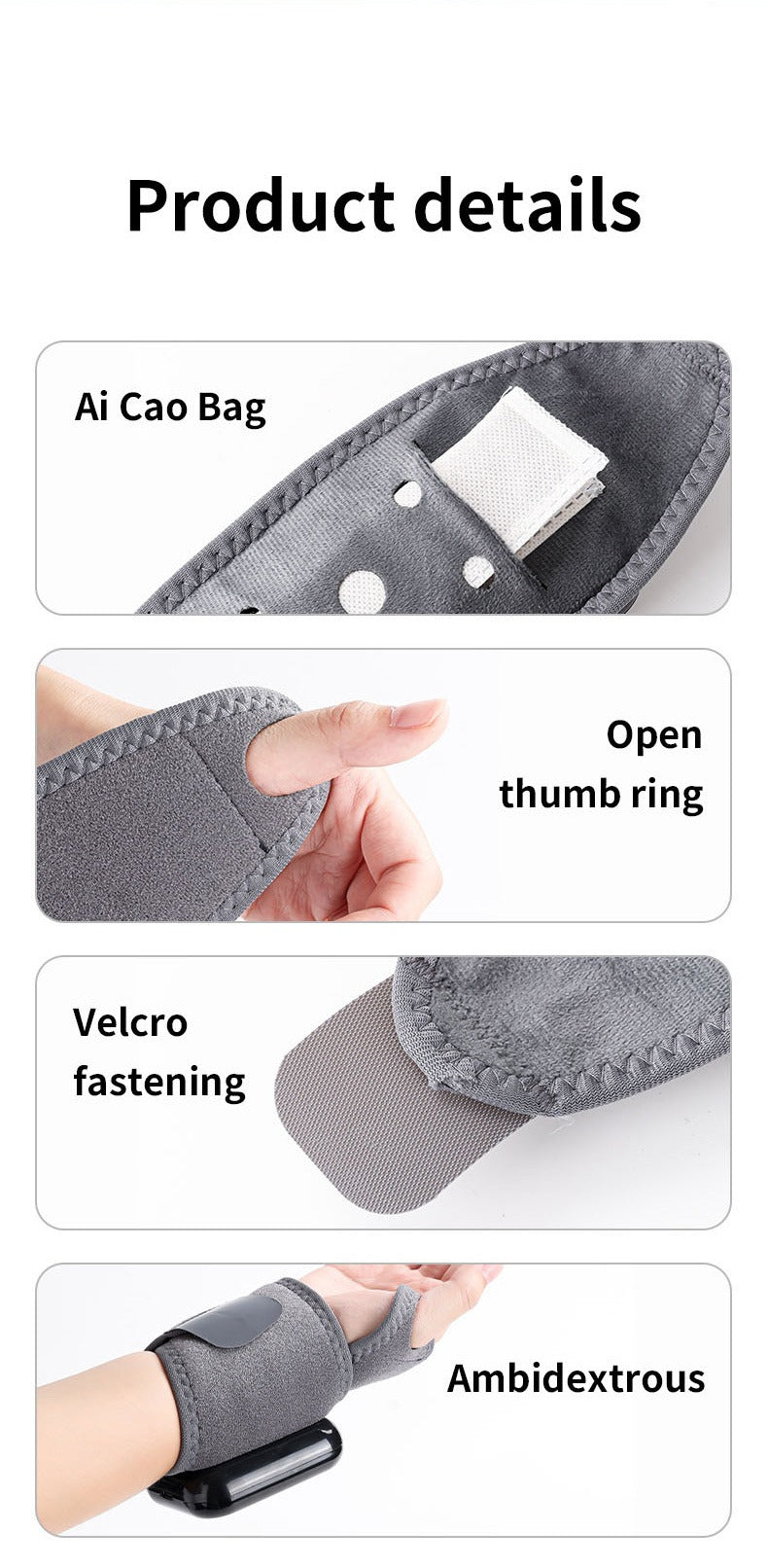 Hand Massager with Heat Vibration Wrist Guard Carpal Tunnel Relief for Everyday Use - product image 17