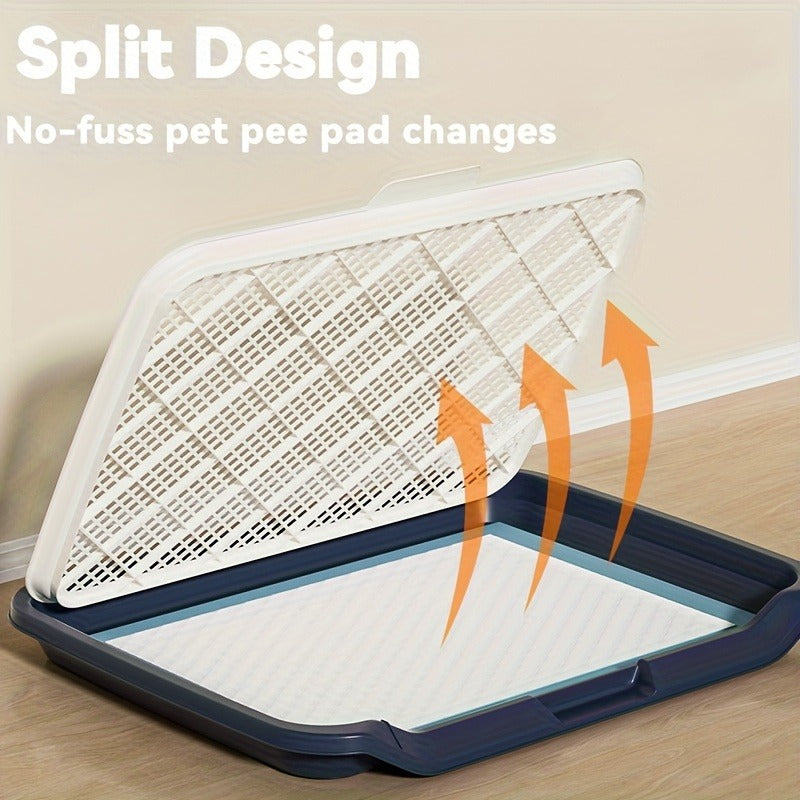 Indoor Dog Potty Tray with Removable Grating – Leak-Proof Puppy Training Toilet, Washable Pee Pad Holder for Apartments, Easy Clean Dog Bathroom, 7 Colors - product image 22