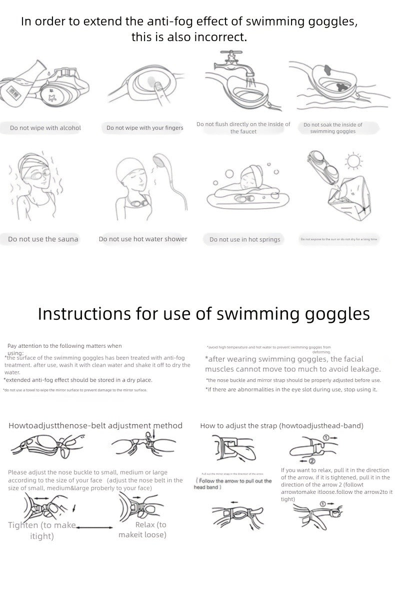 Anti-Fog Swimming Goggles Set | UV Protection, Earplugs & Nose Clip - product image 28